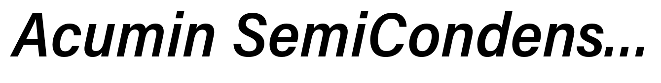 Acumin SemiCondensed Semibold Italic